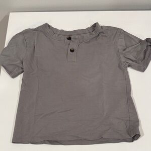 Little Bipsy Jersey Henley Tee in Hazy Gray